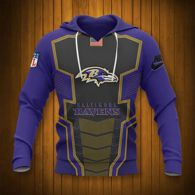 BALTIMORE RAVENS 3D HOODIE TTB4301