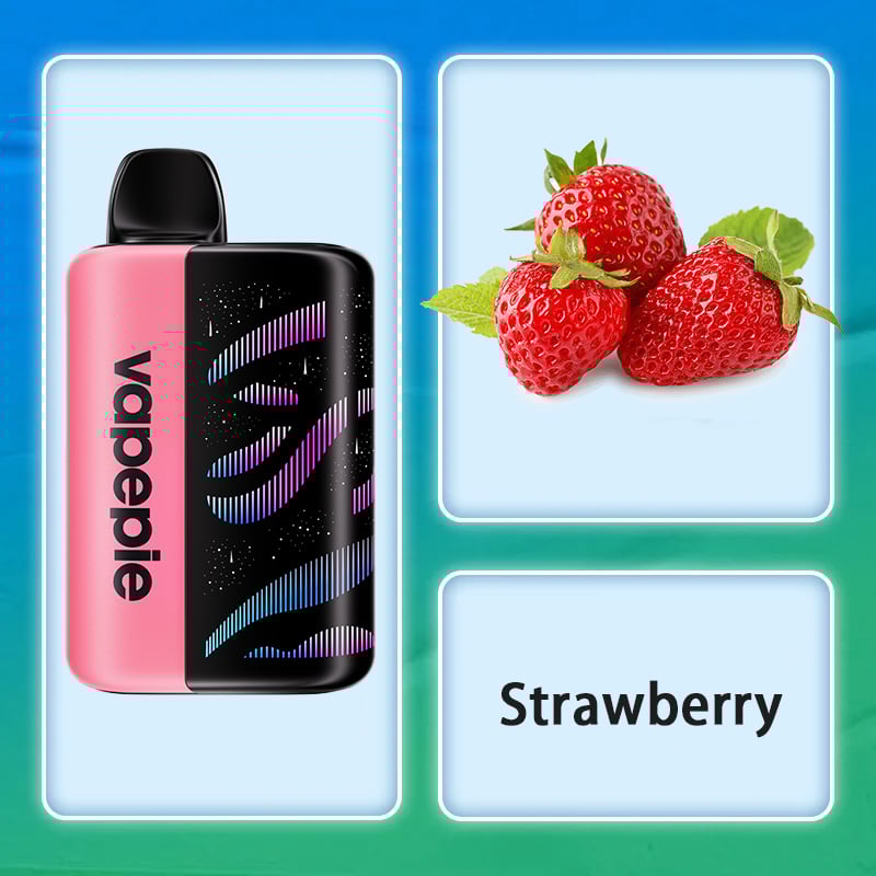 STRAWBERRY B-POP  & VAPEPIE Galactic Gleam 35000 Puffs Vape