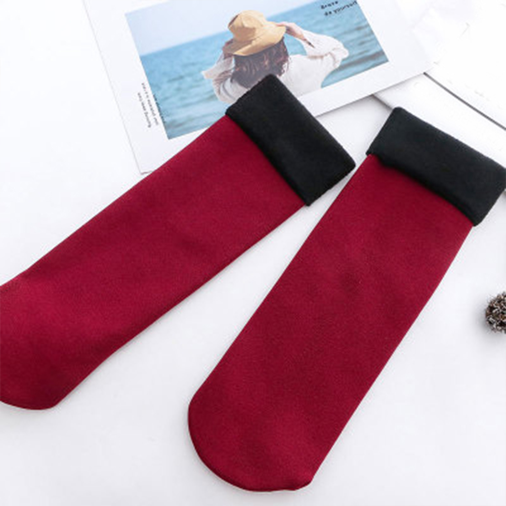 Castillotigo™ Thicken plus velvet snow socks calcetines cálidos para el suelo