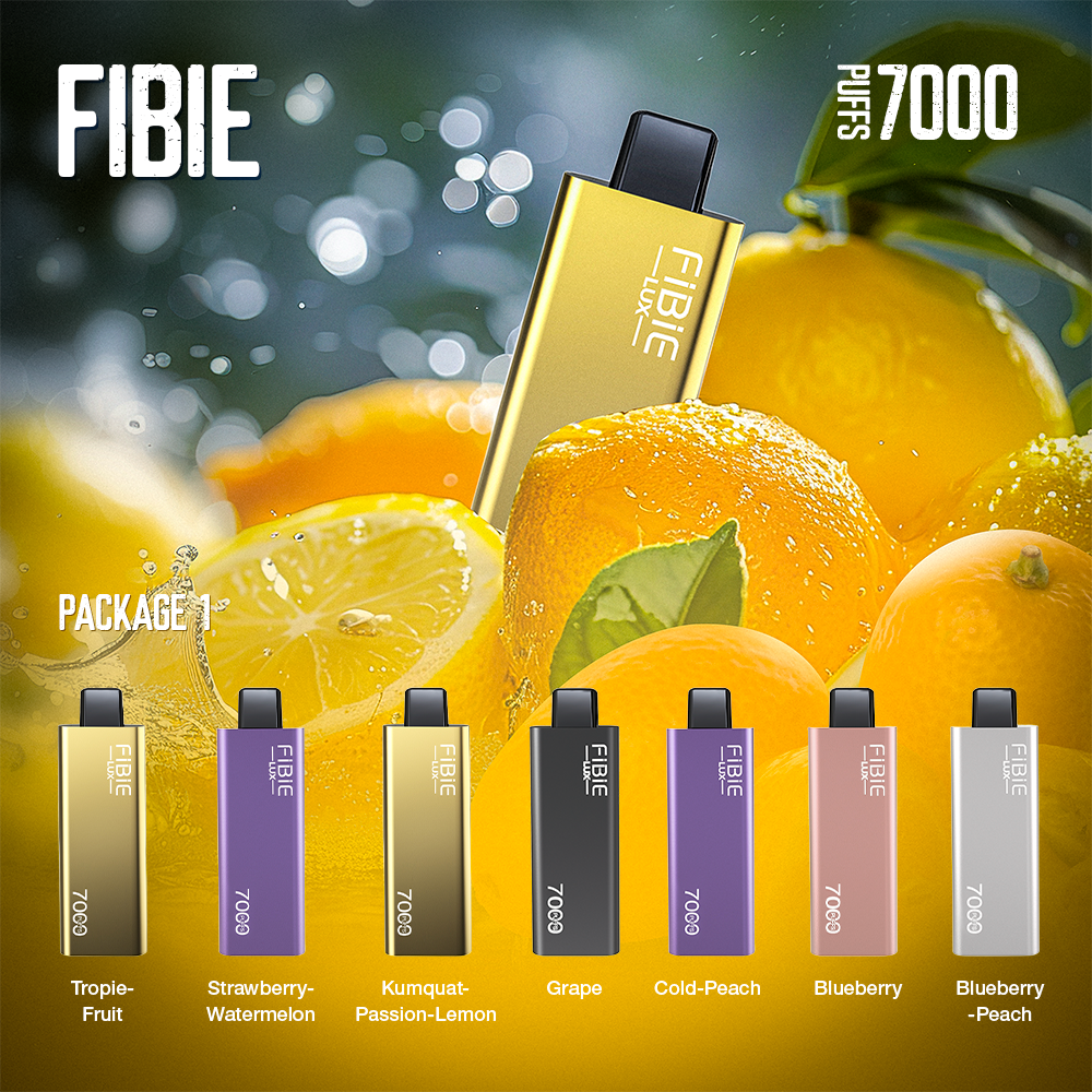 FIBIE 7000 Puffs Disposable Vapor Wands(7000 PUFFS) - MANGO