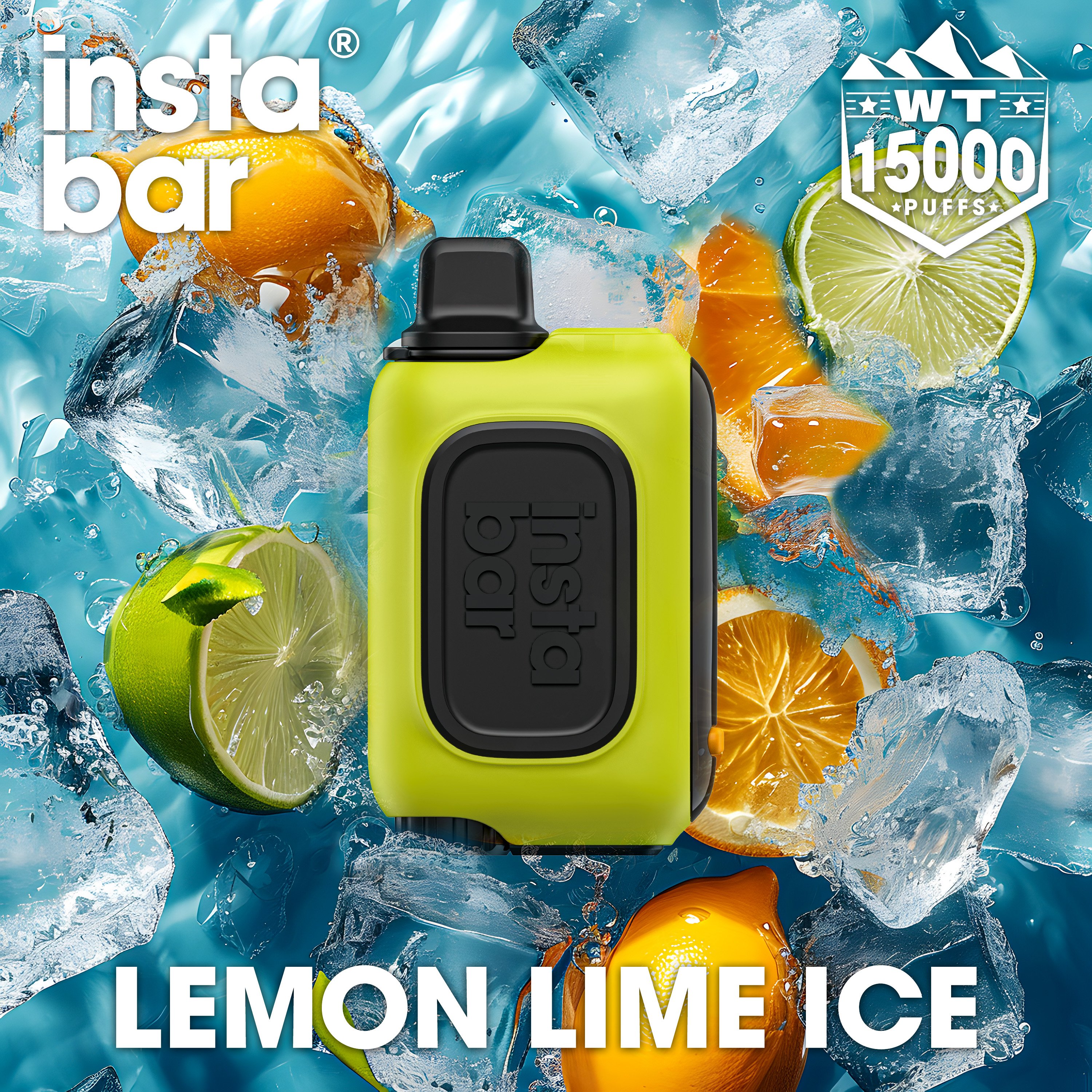 LEMON LIME ICE&INSTABAR WT15000 PUFFS