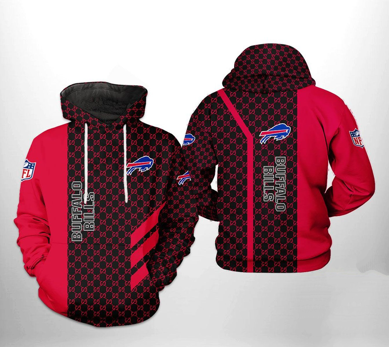 BUFFALO BILLS 3D HOODIE SKULL101