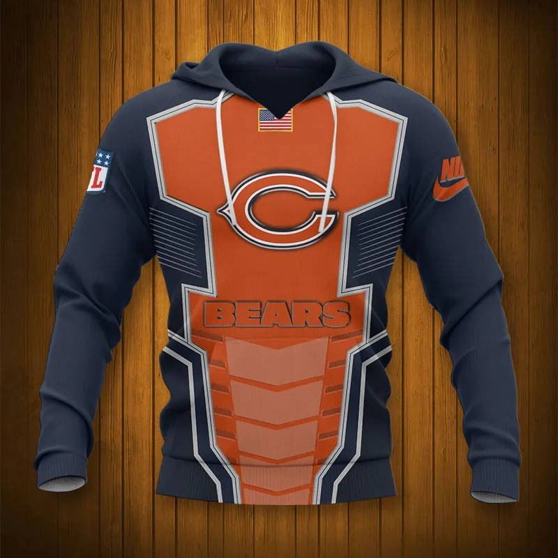 CHICAGO BEARS 3D HOODIE TTB4304