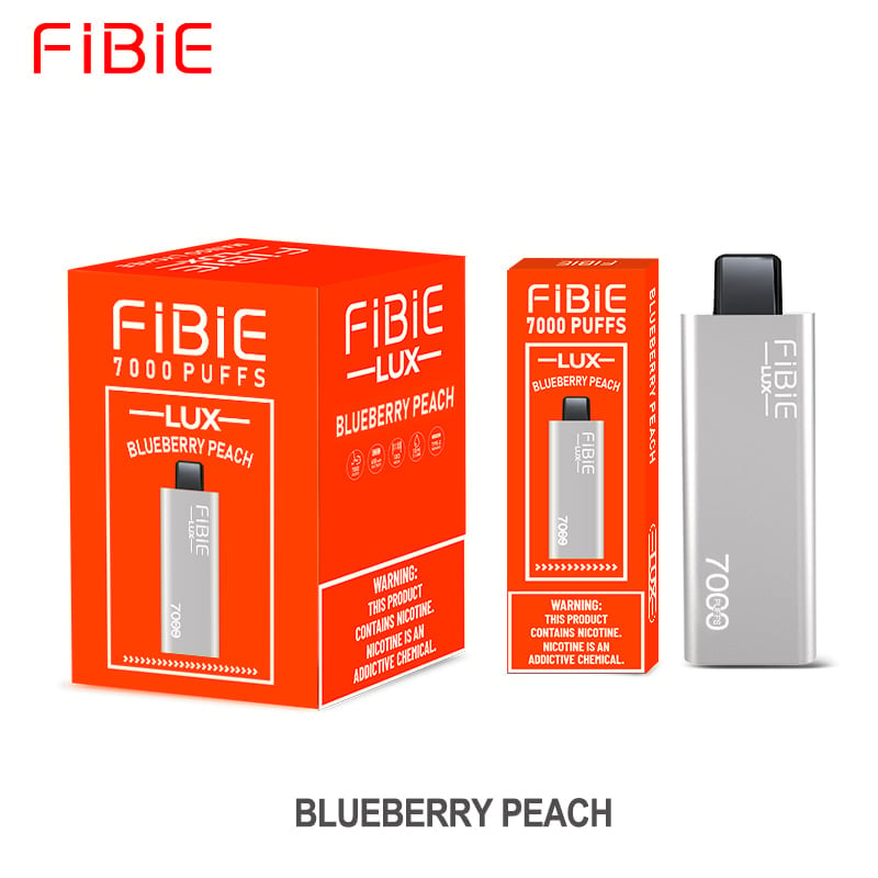 BLUEBERRY-PEACH -  FIBIE 7000 Puffs (Brushed metal housing)