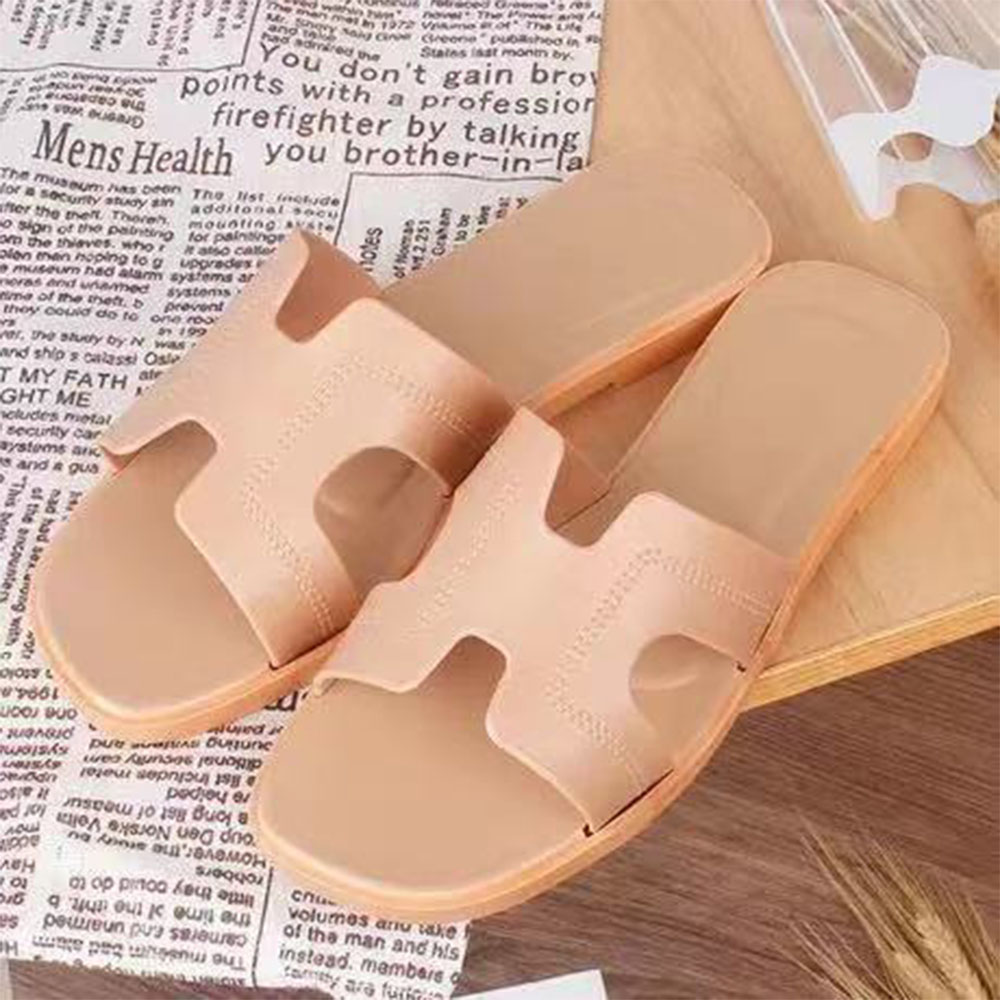 Castillotigo™ Zapatillas planas en forma de H de color sólido nuevas de verano