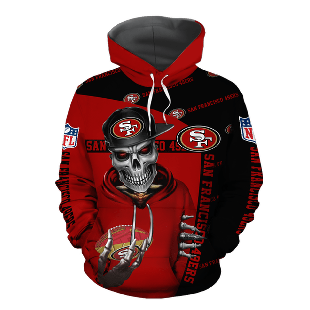 SAN FRANCISCO 49ERS 3D HOODIE SSFF49014