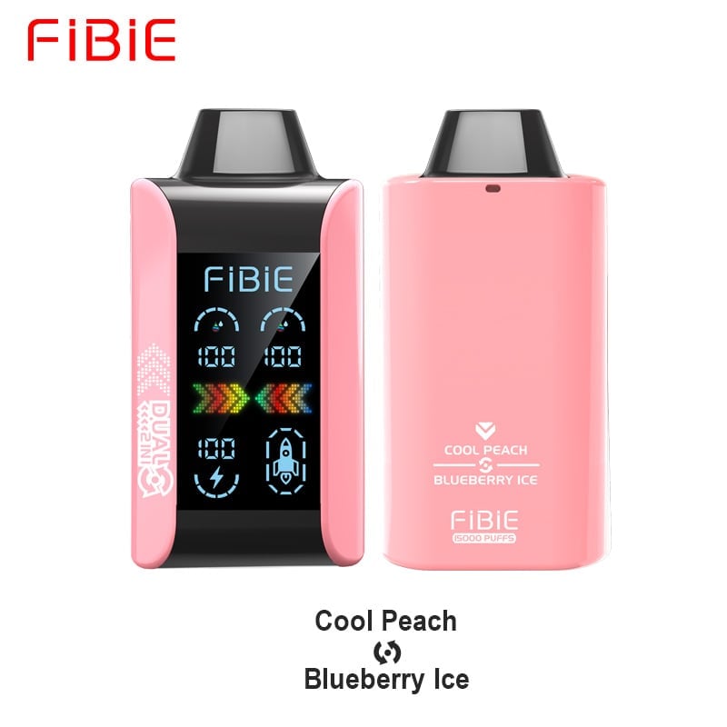 COOL PEACH & BLUEBERRY ICE - FIBIE 15000 Dual Flavors