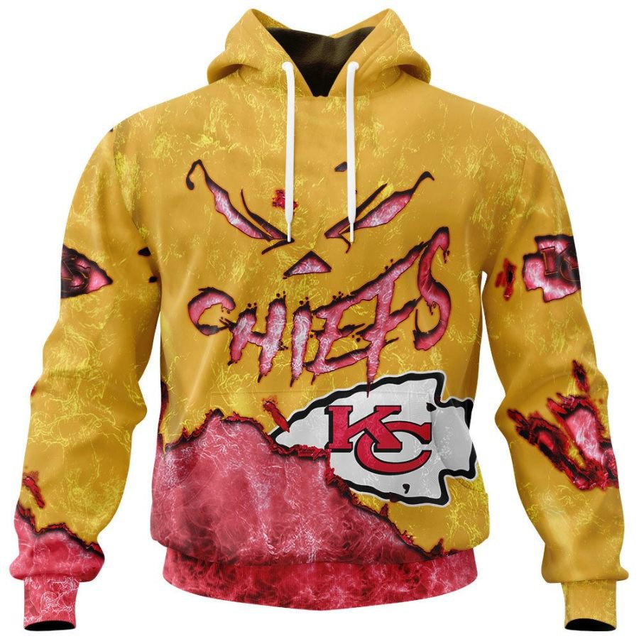 KANSAS CITY CHIEFS 3D HOODIE HALLOWEEN001