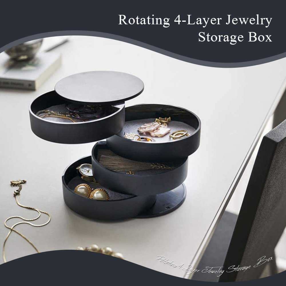 Higolot™ Rotating 4-Layer Jewelry Storage Box