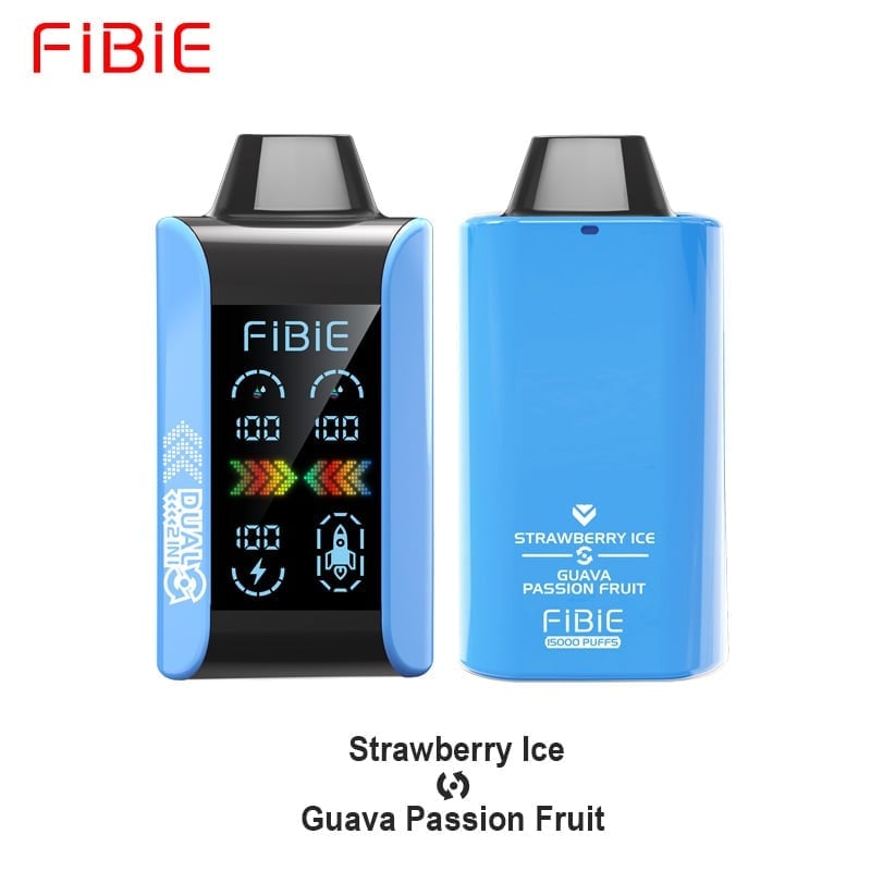 STRAWBERRY ICE & GUAVA PASSION FRUIT - FIBIE 15000  PUFFS (Dual Flavors)