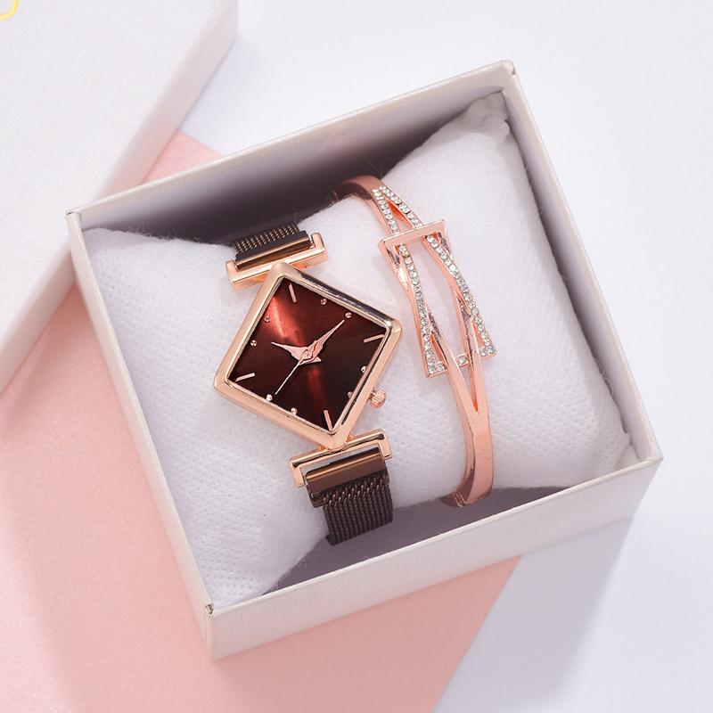 Higolot™ Diamond Watch & Bracelet Set