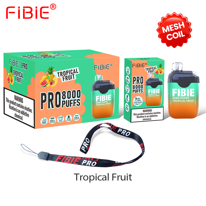 FIBIE 8000 Puffs Disposable Vapor Wands(8000 PUFFS) - 	Troops Fruit