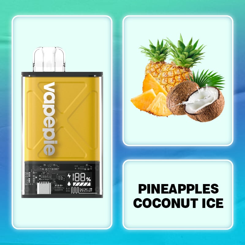 Pineapples Coconut Ice & VAPEPIE Ultra 12000 PUFFS