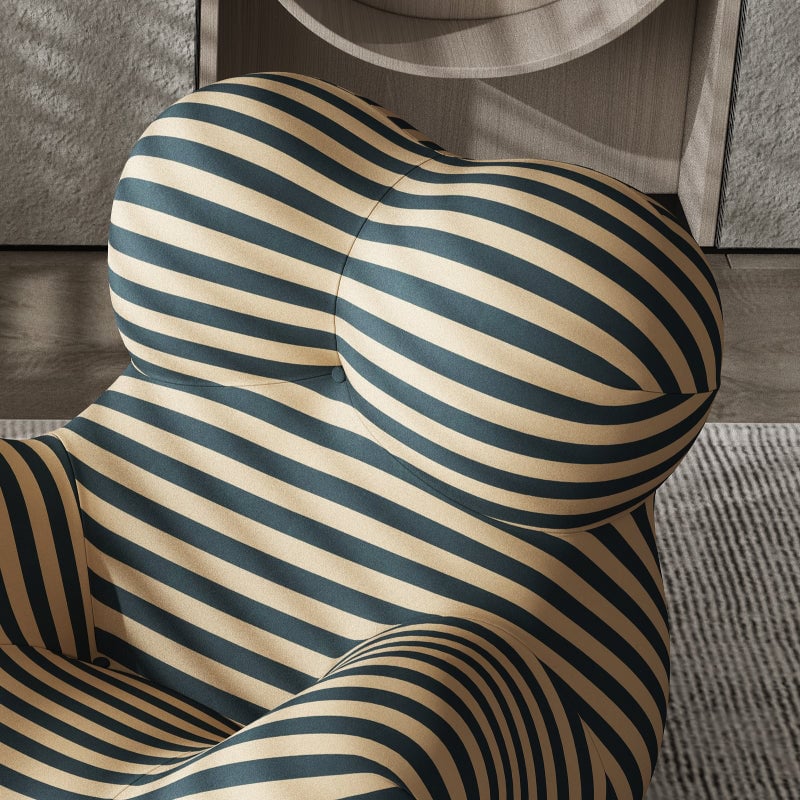 Sillón Salo Iconic Stripe La Mamma UP y otomana