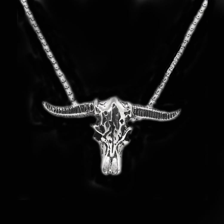 Bull Skull Head Necklace