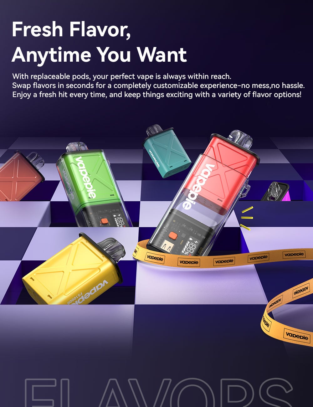 Vapepie FlexSwitch 10000 Puffs Vape Product Specifications