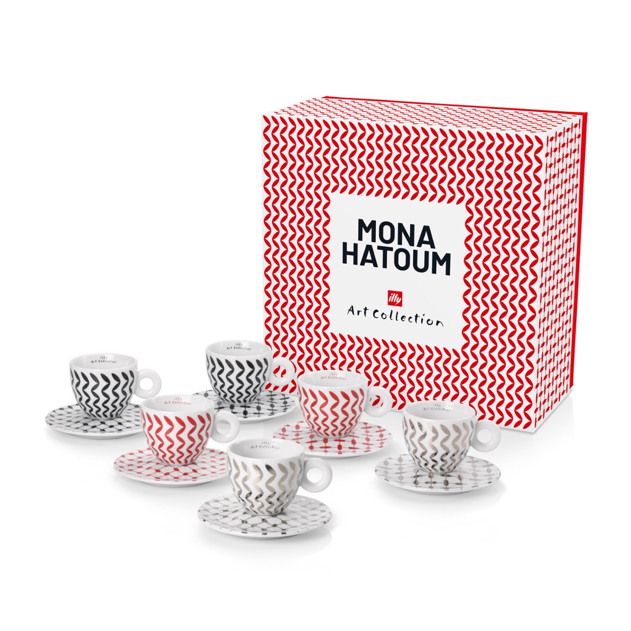 illy Art Collection Mona Hatoum - Set of 6 Cappuccino Cups