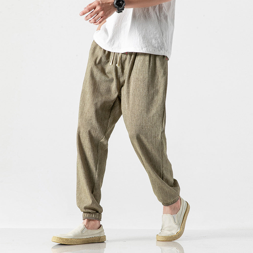 Castillotigo™ Nuevos pantalones harem de lino casuales de moda para hombres