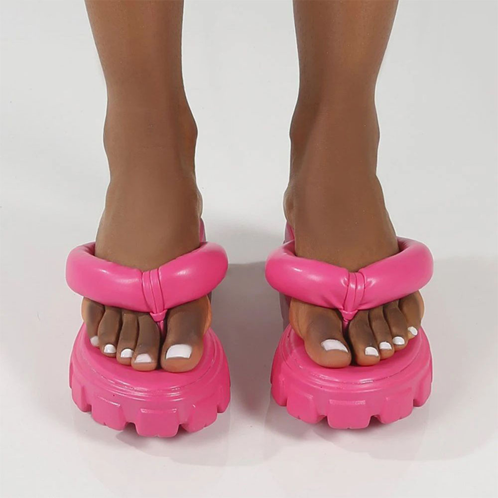 Castillotigo™ Zapatos de playa con punta redonda y plataforma Candy