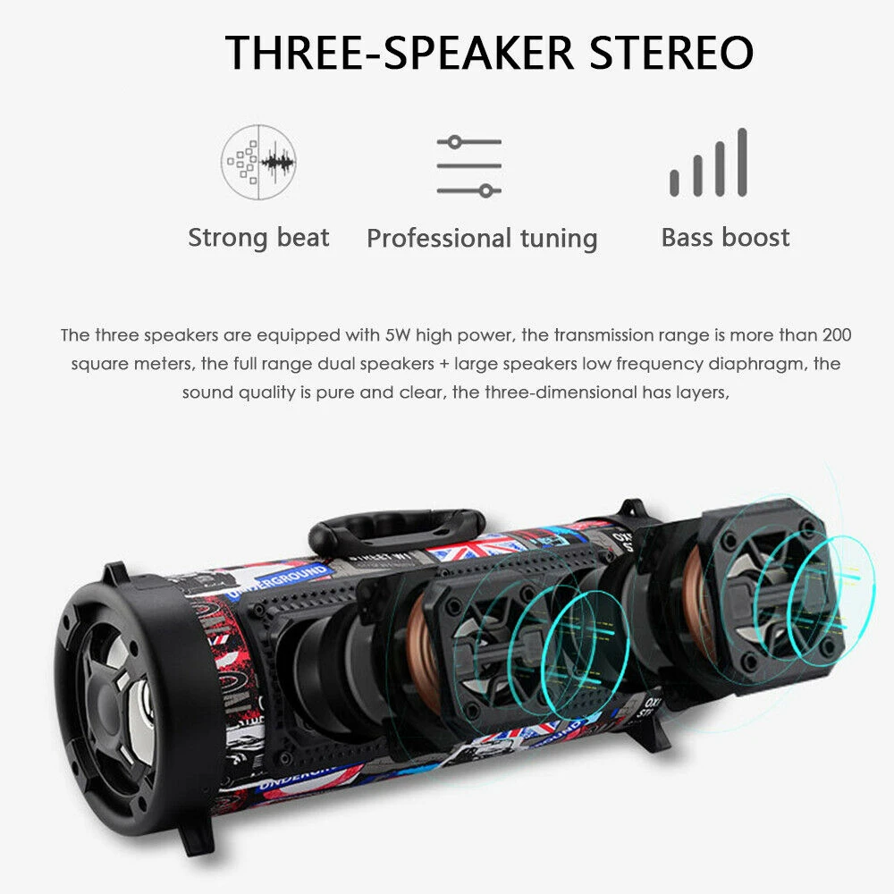 Portable High-Power Bluetooth Speaker-Buy 2 Free Shipping