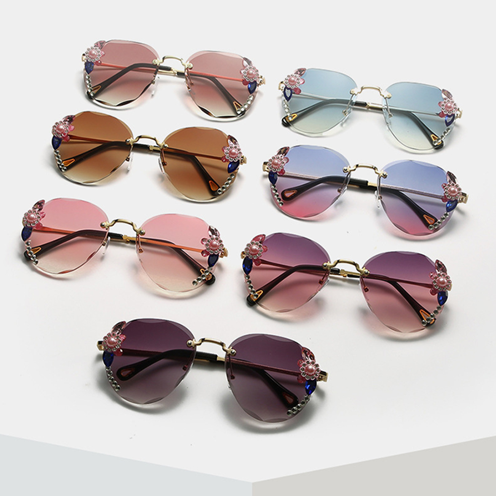 Castillotigo™ 2022 nuevas gafas de sol de diamantes de imitación sin montura de moda