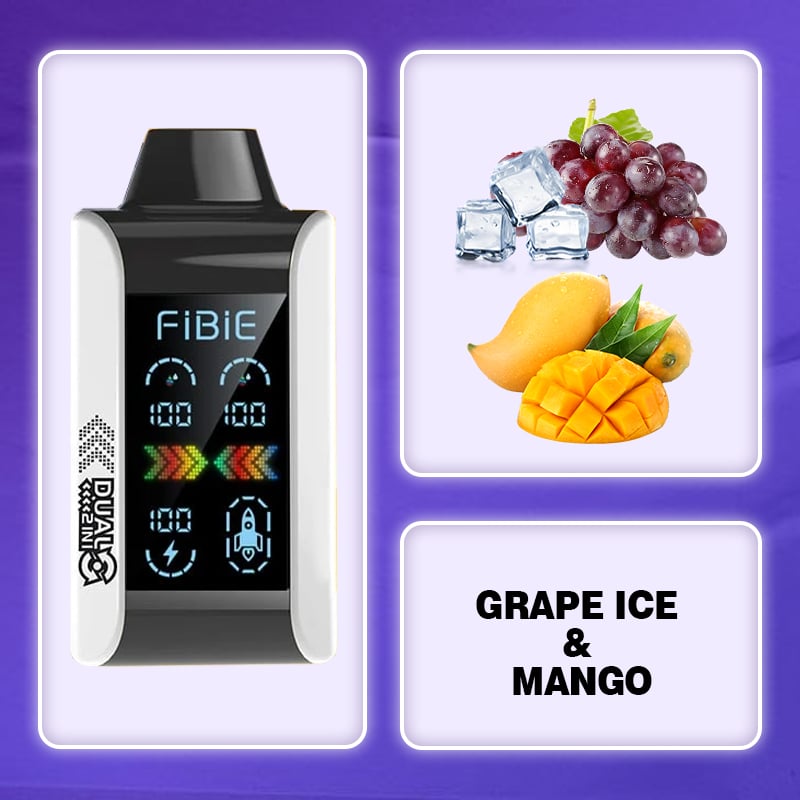 GRAPE ICE & MANGO - FIBIE 15000  PUFFS (Dual Flavors)