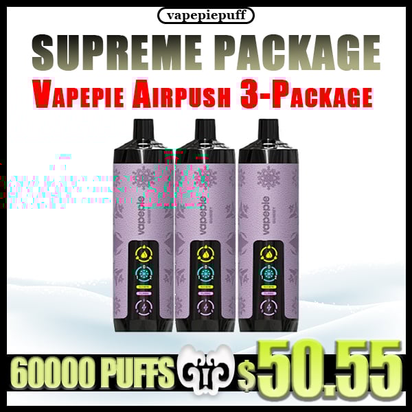 Vapepie AirPush 3-Pack Bundle | High-Performance Disposable Vapes – Global Shipping