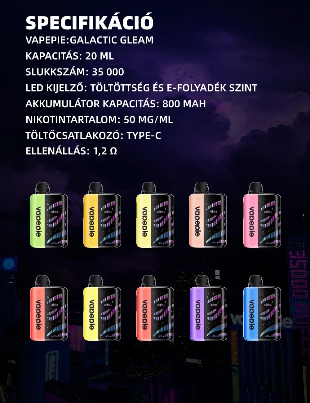 Galactic Gleam 35000 – der erste ultraschlanke Vape der Welt