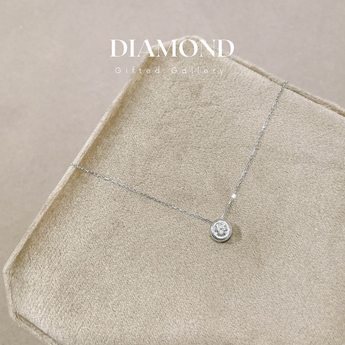 已售＊0.25ct diamond bubble necklace by Gifted Gallery