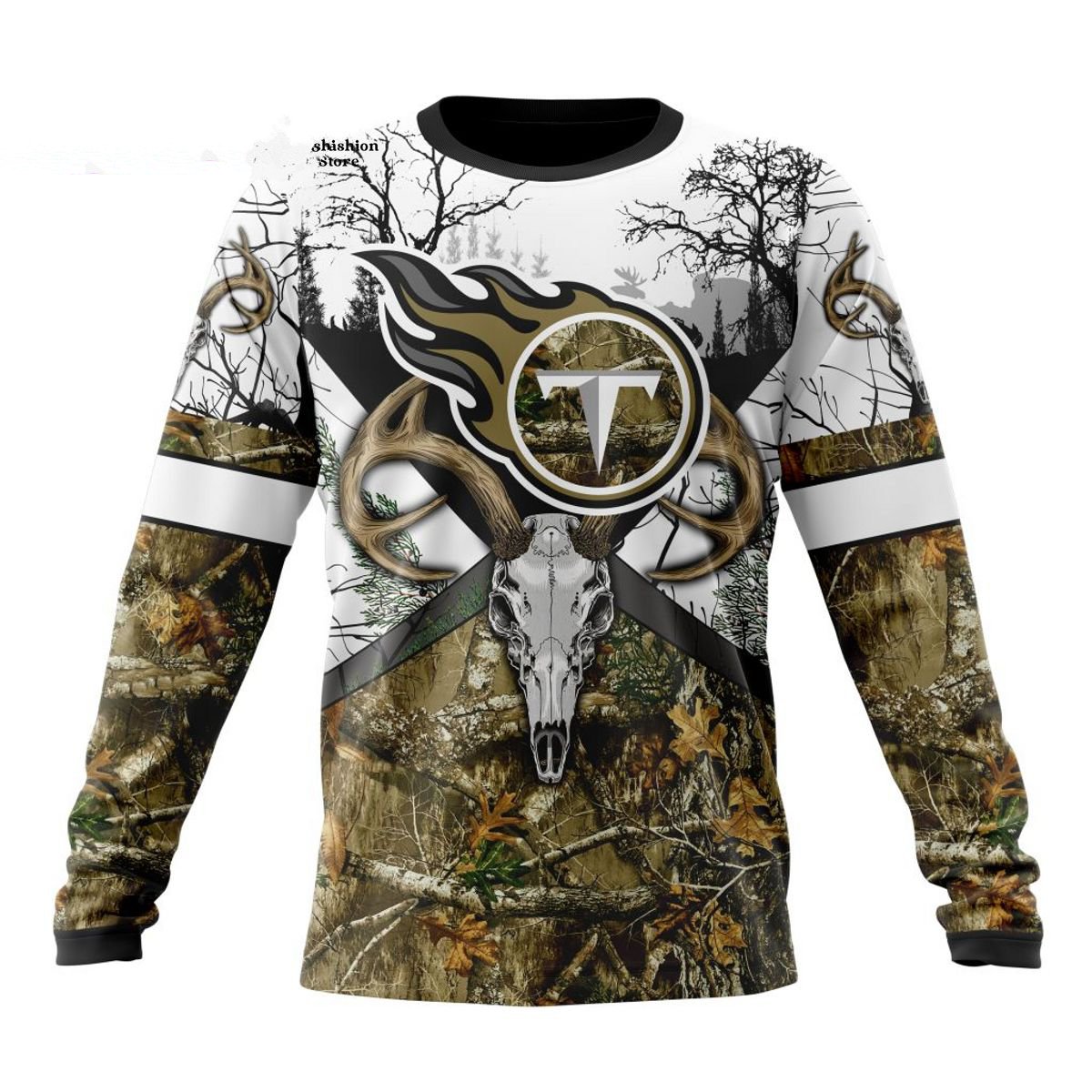 TENNESSEE TITANS DEER SKULL AND FOREST 3D HOODIE