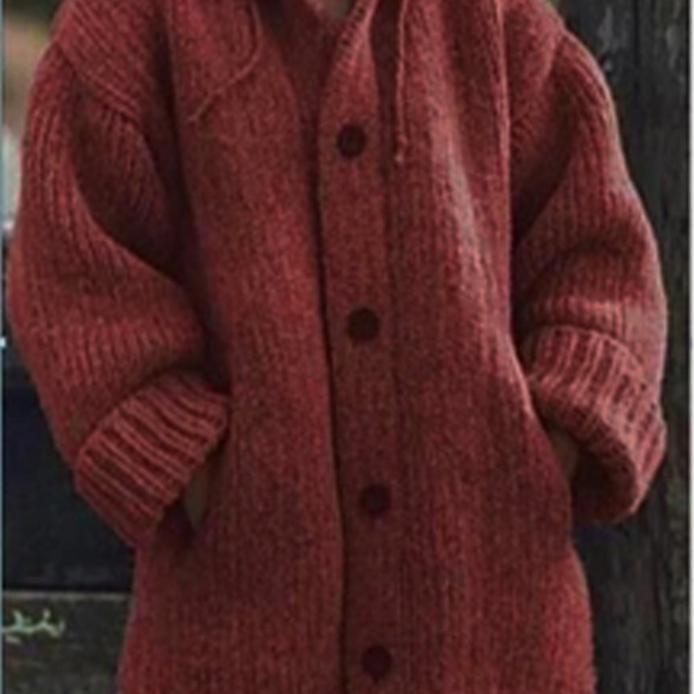 Higolot™ NEW Button Down Hooded Knitted Cardigan