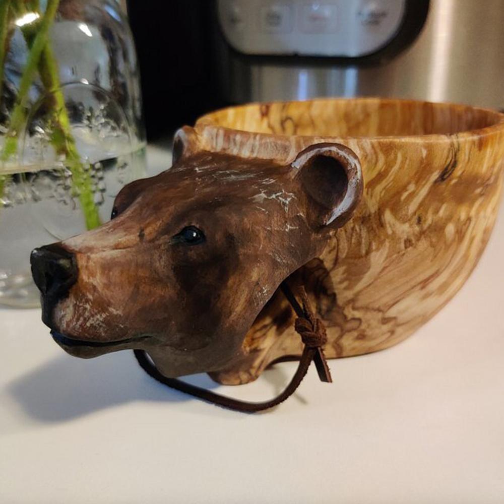 Higomore™ Kuksa Hand Carved Wooden Mug