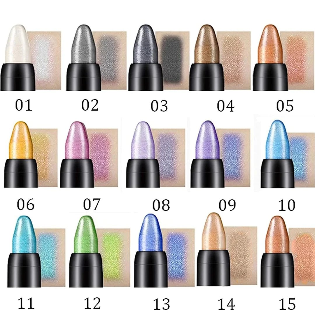 🔥BUY 1 GET 1🔥15 Color Highlighter Eyeshadow Pencil Waterproof Glitter Eye Shadow Eyeliner Pen