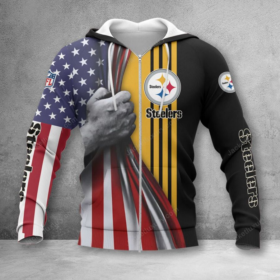 PITTSBURGH STEELERS 3D HOODIE SKULL0804