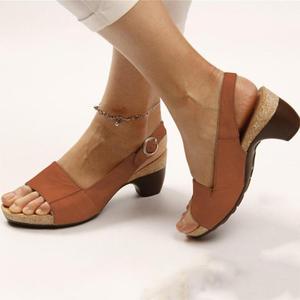 Castillotigo™ Sandalias cómodas elegantes de tacón bajo para mujer