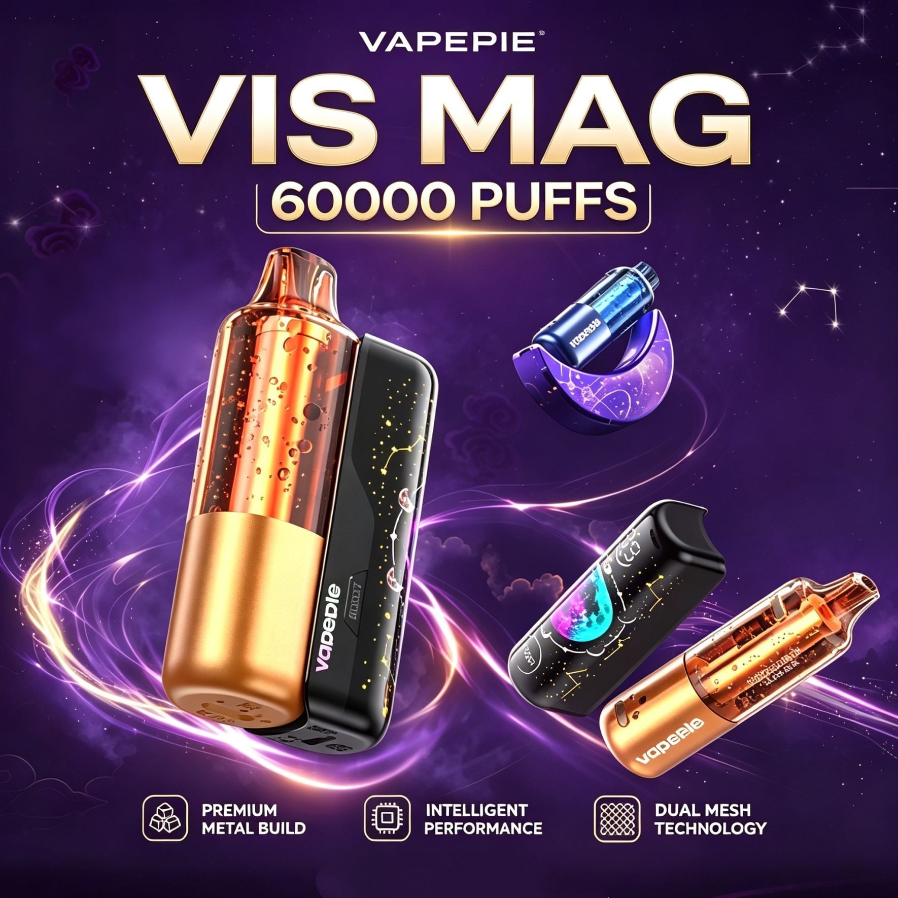 【✨New Arrivals】VAPEPIE VIS MAG 60000 PUFFS Magnetic Pod System
