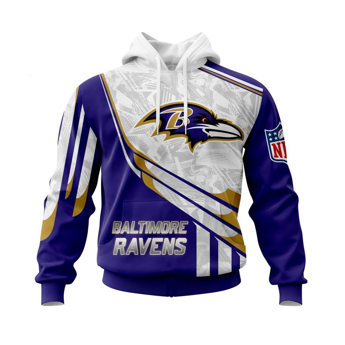 BALTIMORE RAVENS 3D HOODIE SKULL0801