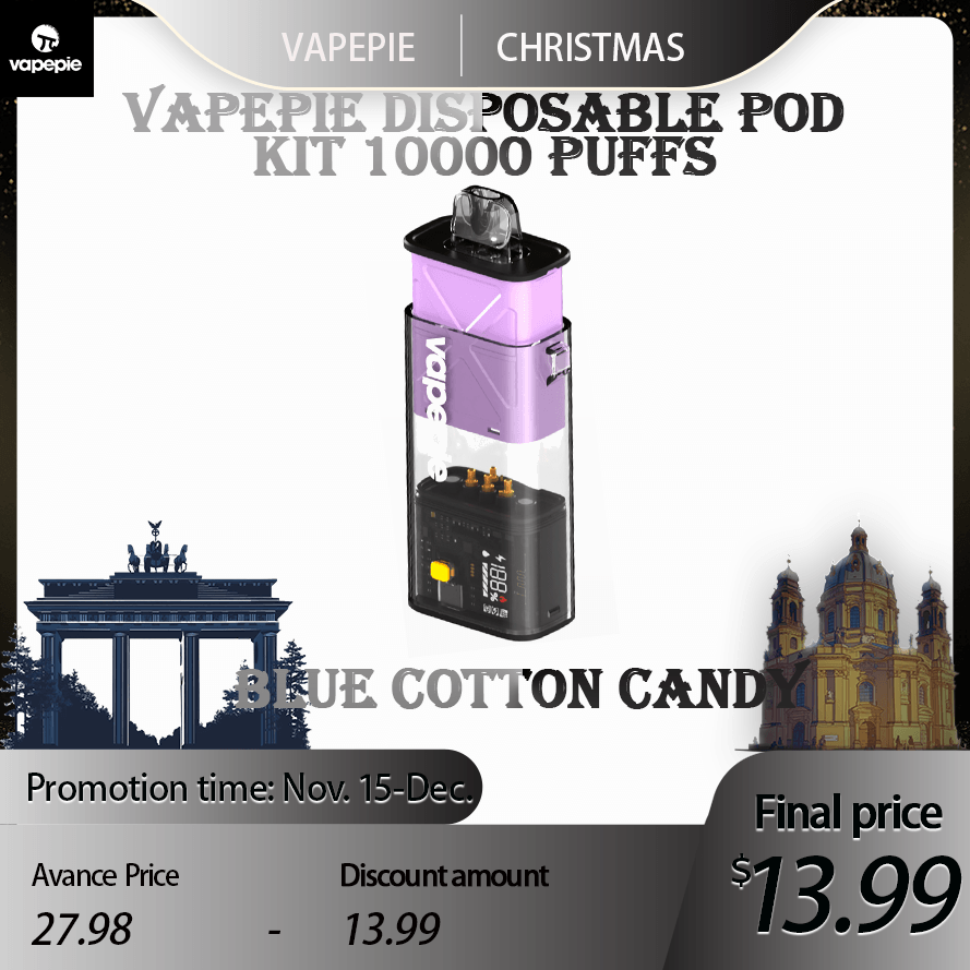 Vapepie Disposable Pod 10000 PUFFS Blue Cotton Candy