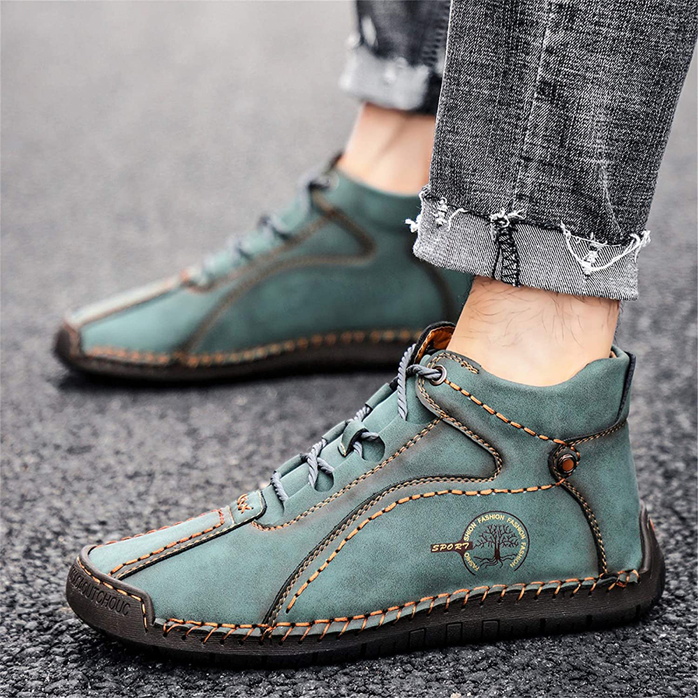 Higolot™ Mens Ankle Boots Leather Casual Loafers Shoes