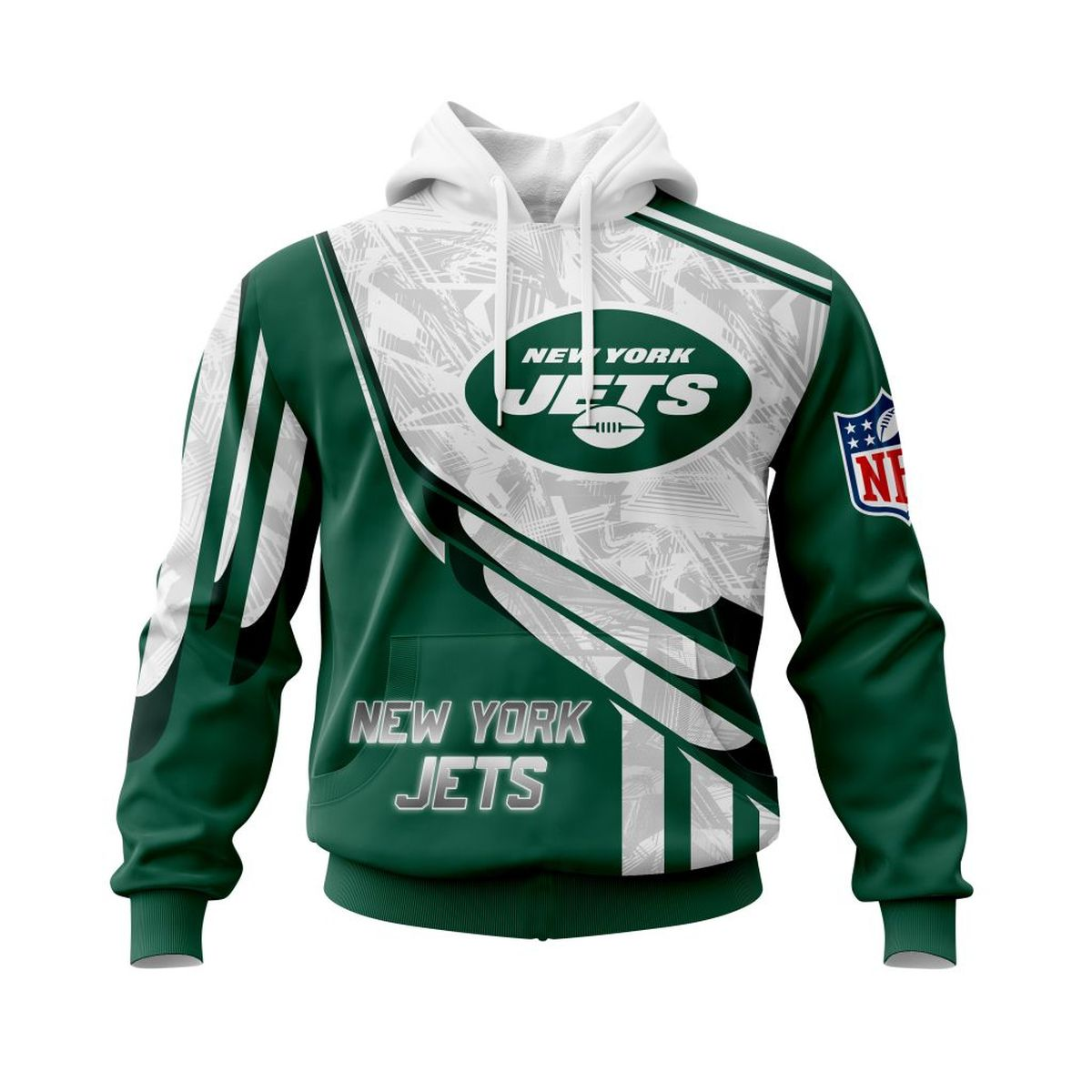 NEW YORK JETS 3D HOODIE SKULL0801