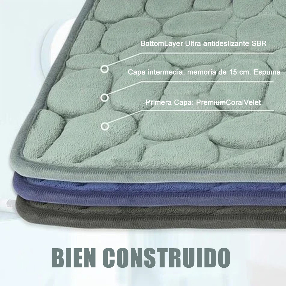 Castillotigo™ Alfombrilla antideslizante con relieve de guijarros