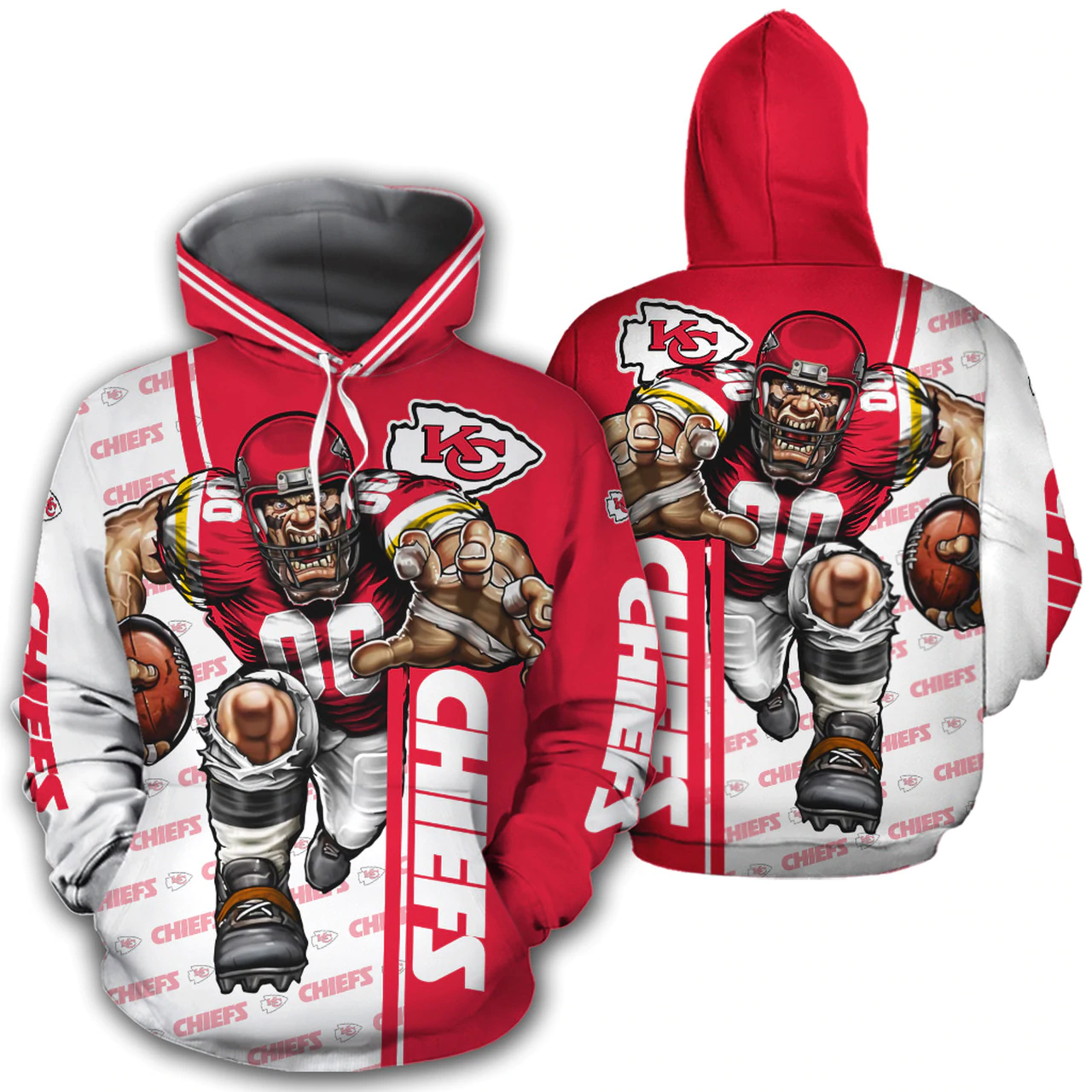 KANSAS CITY CHIEFS 3D HOODIE KKCC024