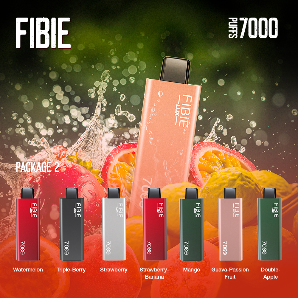 FIBIE 7000 Puffs Disposable Vapor Wands(7000 PUFFS) - DOUBLE-APPLE