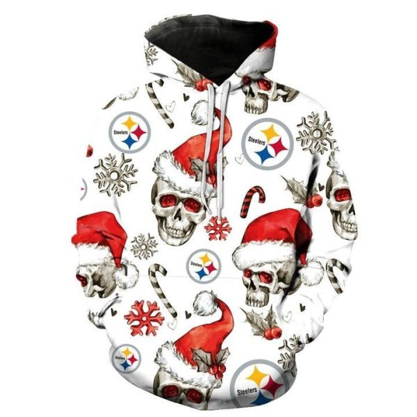 PITTSBURGH STEELERS 3D HOODIE SKULL 104