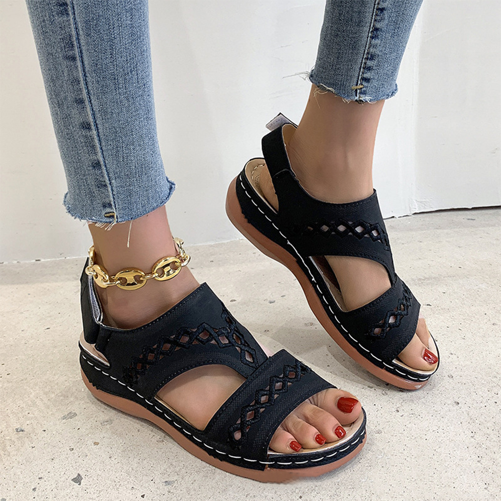 Castillotigo™ Sandalias de velcro bordadas huecas