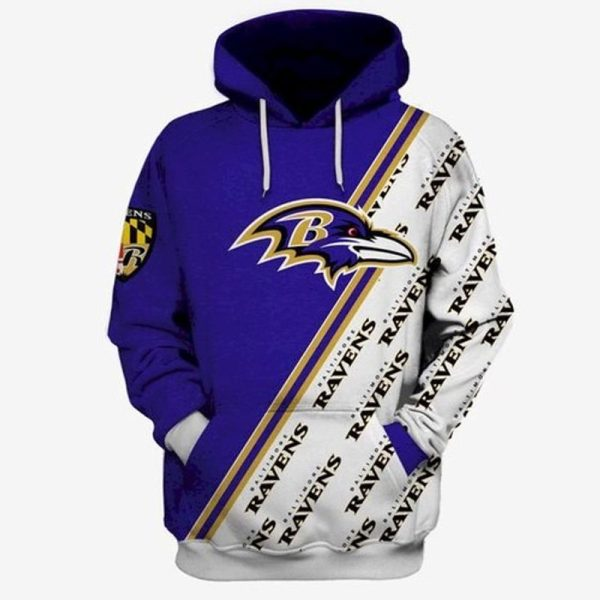 BALTIMORE RAVENS 3D HOODIE SKULL 109