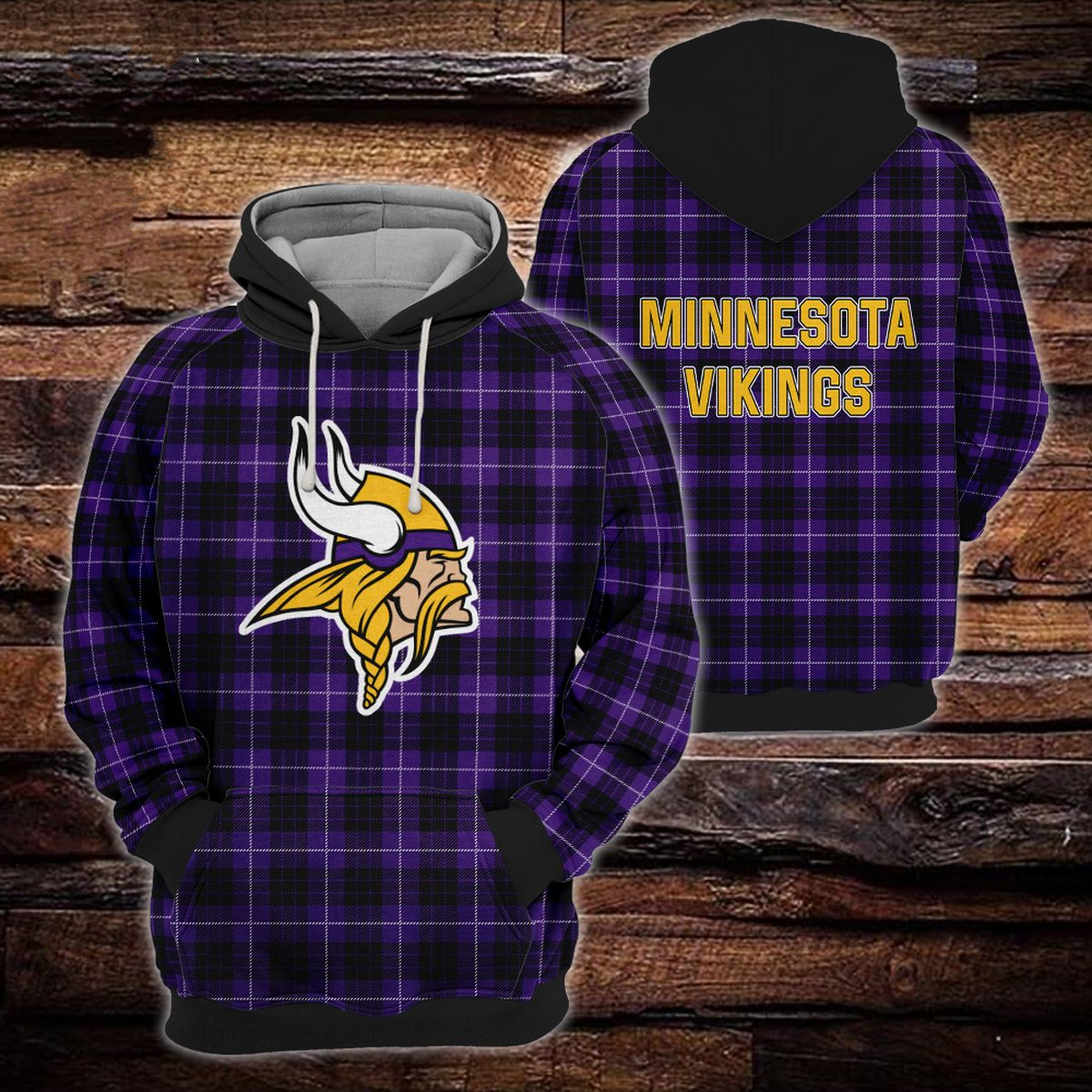 MINNESOTA VIKINGS 3D HOODIE SKULL108