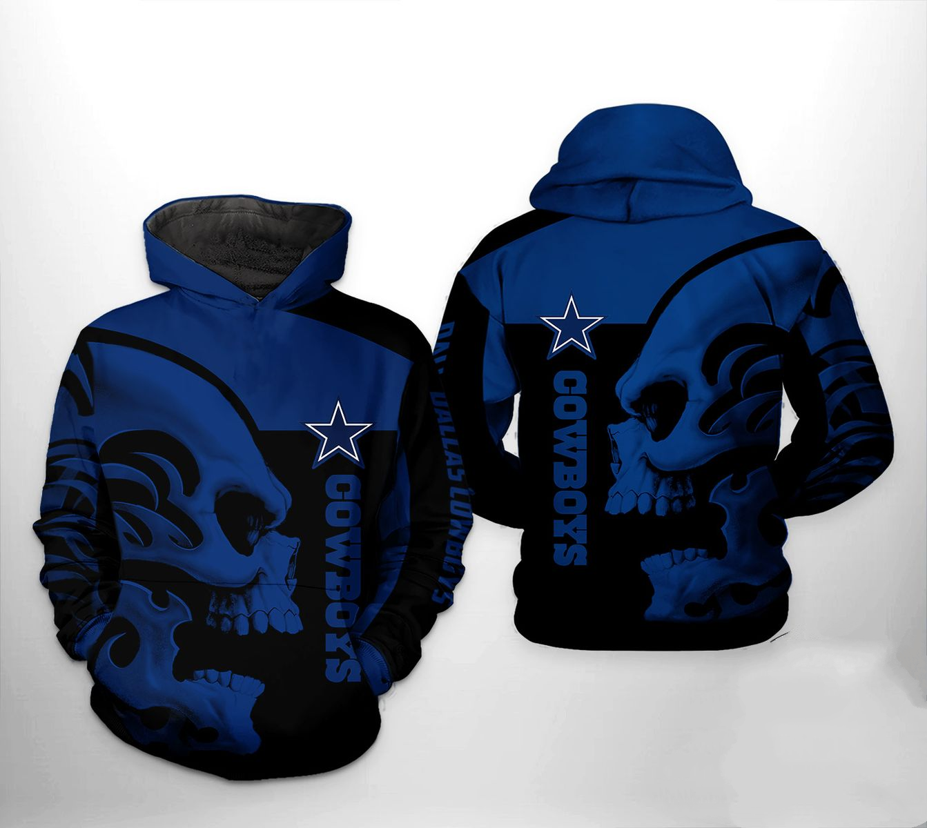 DALLAS COWBOYS 3D HOODIE SKULL104