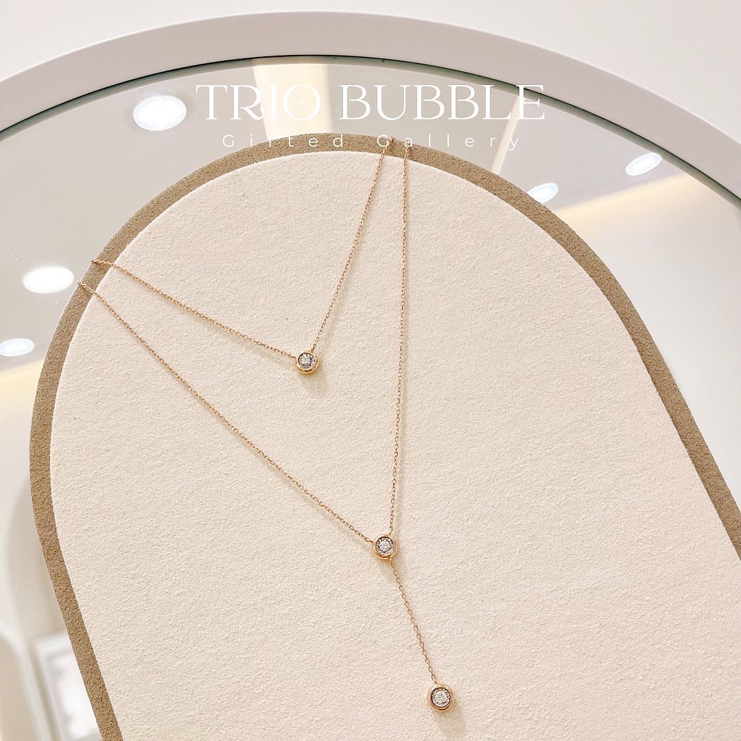已售＊Trio Bubble Diamond Necklace by Gifted Gallery
