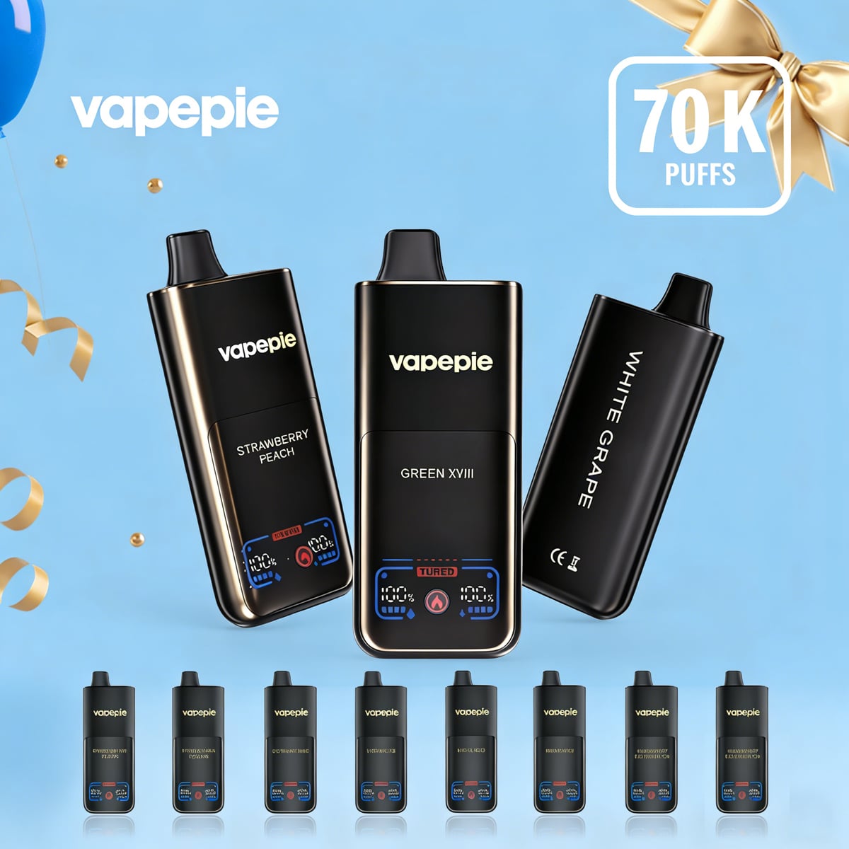 （Buy 1 get 1 free）VAPEPIE 70000 Puffs Max Cloud Max Run Disposable E-Cigarette